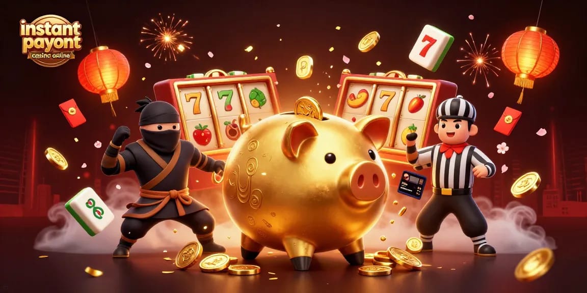 Experience winning at an instant payout casino online with vibrant characters and rich gaming elements.