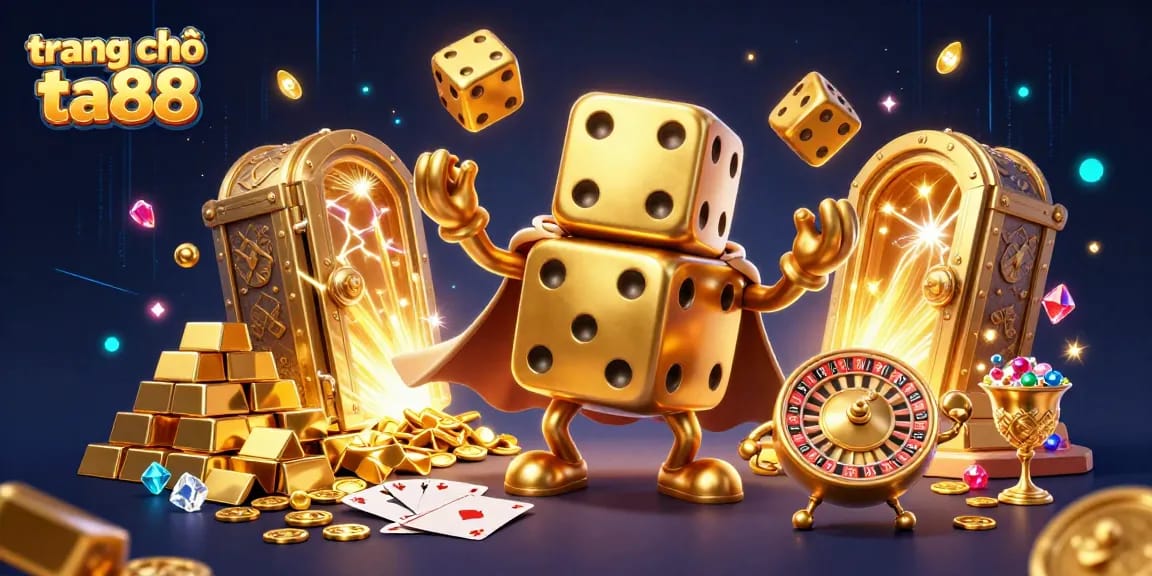 Experience exhilarating gaming at trang chủ ta88 with vibrant casino-themed 3D art.