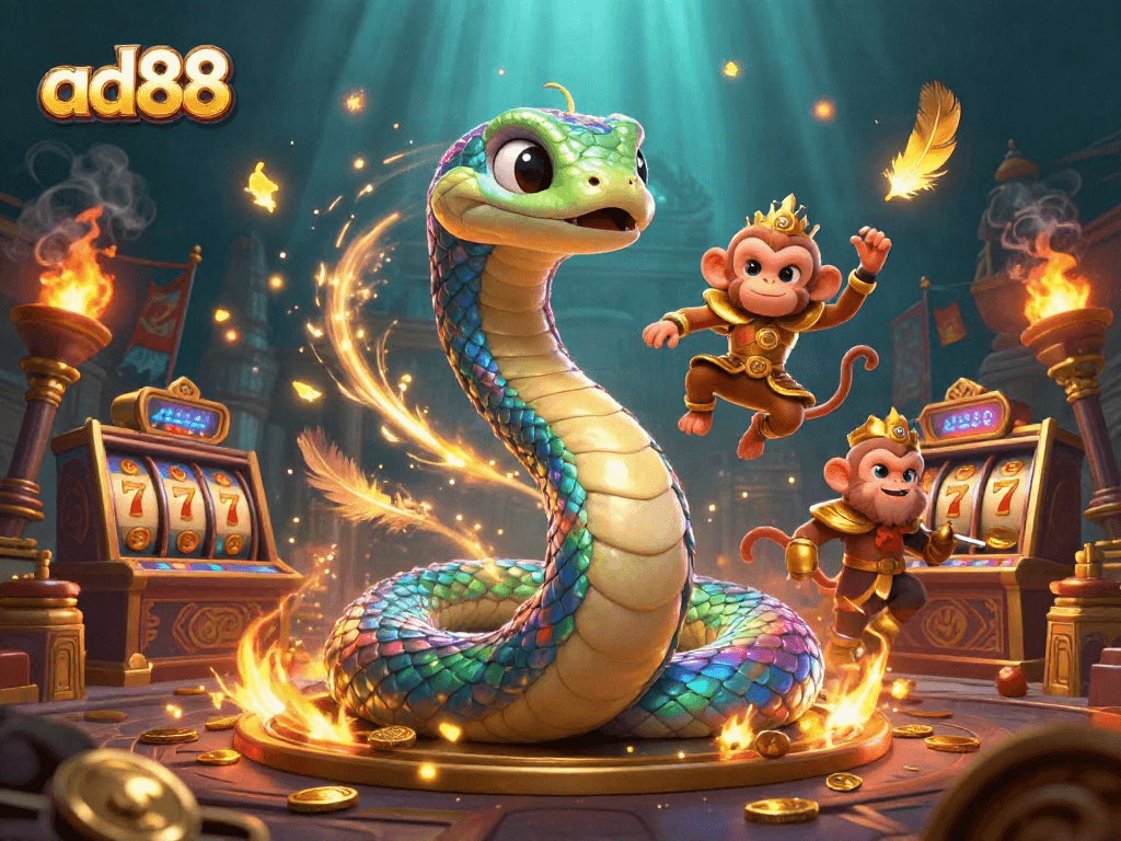 Experience thrilling gaming at ad88 with vibrant casino action and captivating characters.