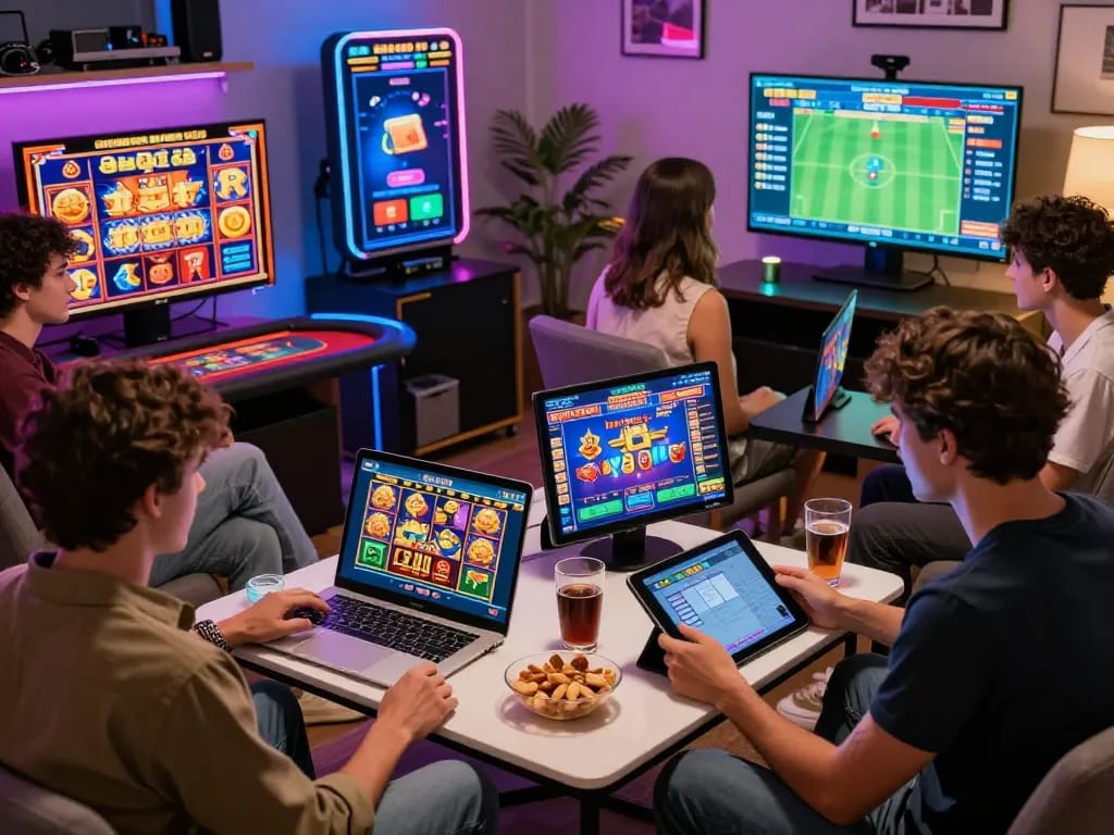 Exciting MM88 online casino gaming scene with players enjoying vibrant games