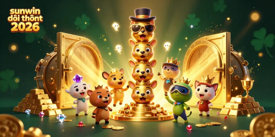 Engage with sunwin đổi thưởng 2026 by exploring a vibrant 3D casino scene filled with treasures.