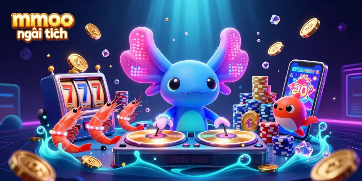 Experience mmoo mới nhất with vibrant underwater casino characters and slot machine thrills
