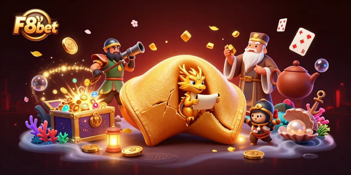 Experience thrilling gameplay with F8bet at this vibrant casino illustration showcasing fortune and adventure.