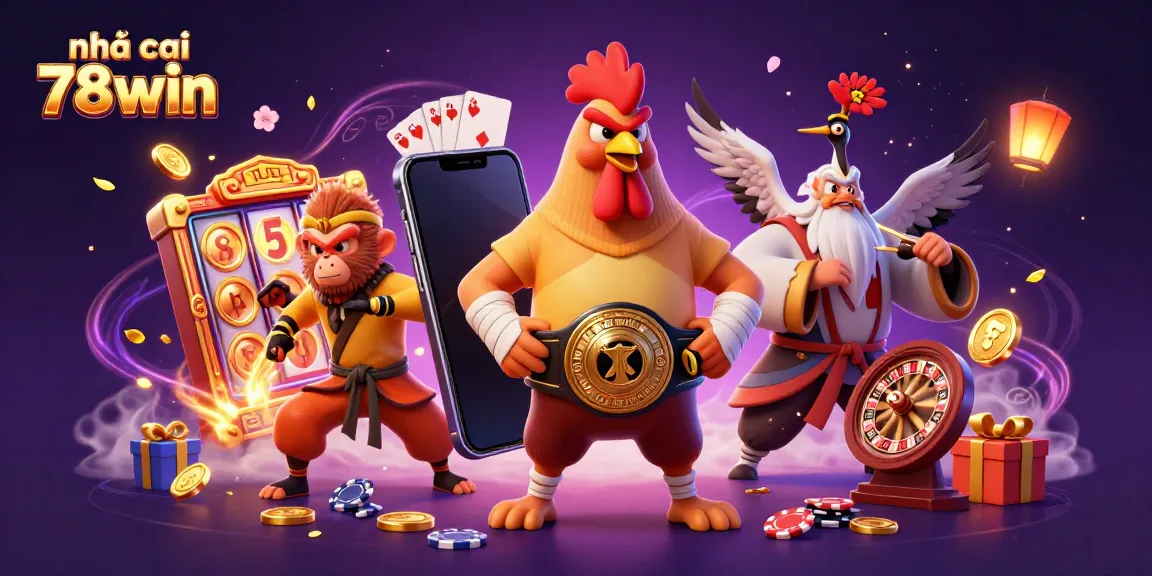 Engage with colorful gaming action at nhà cái 78win featuring dynamic characters and a vibrant casino atmosphere.