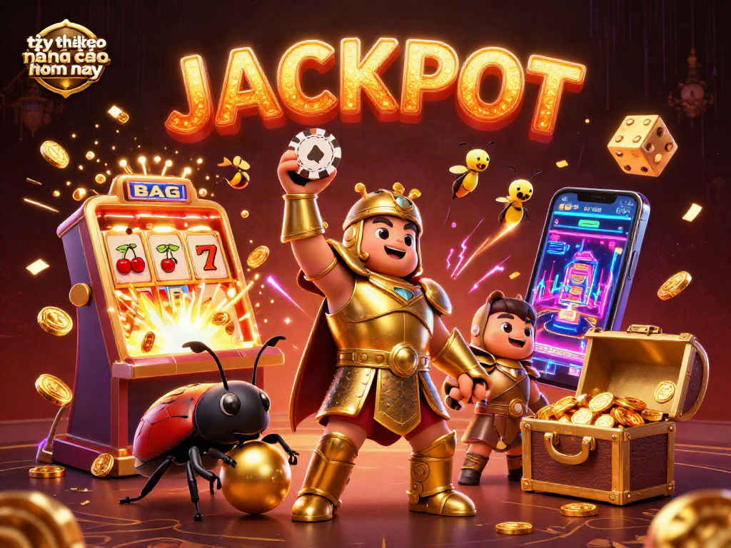 Engage with tỷ lệ kèo nhà cái hôm nay featuring victorious beetles amidst a jackpot explosion.