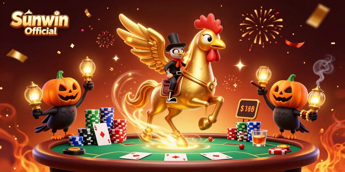Experience the thrill of strategy with Sunwin Official, amidst vibrant casino action featuring poker elements.