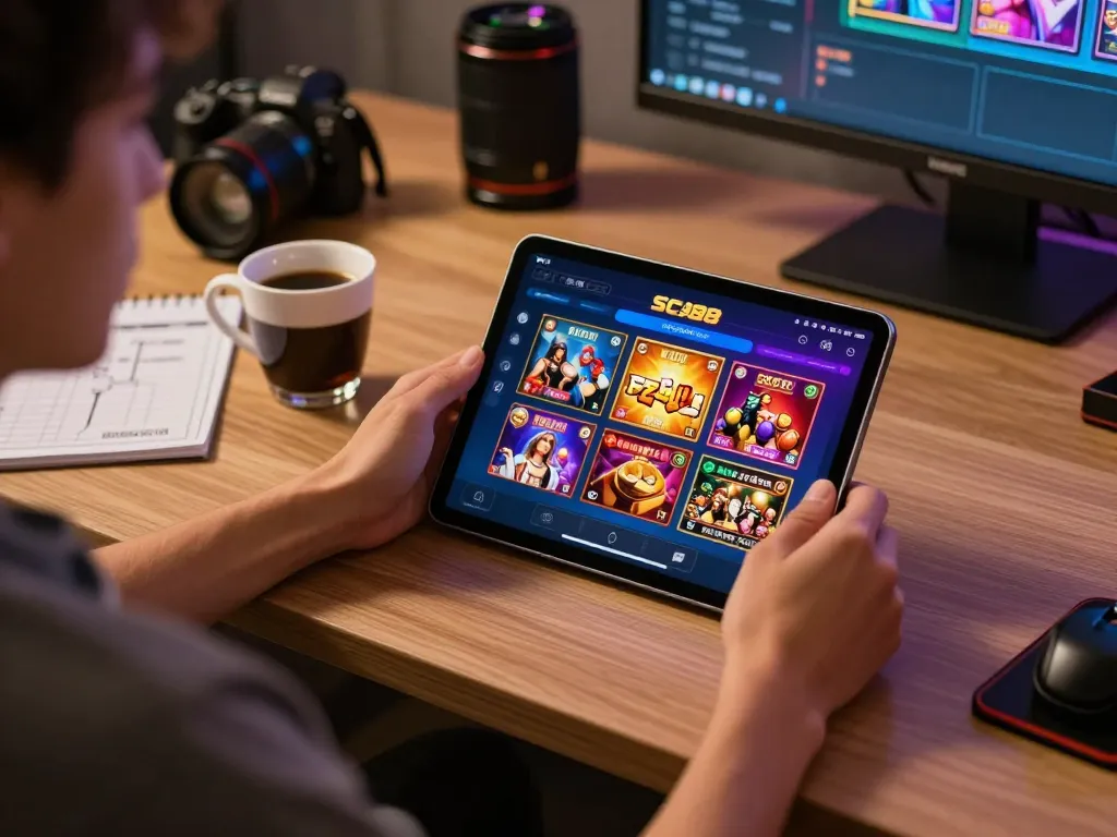 The user exploring the SC88 app for a seamless online casino gaming experience.