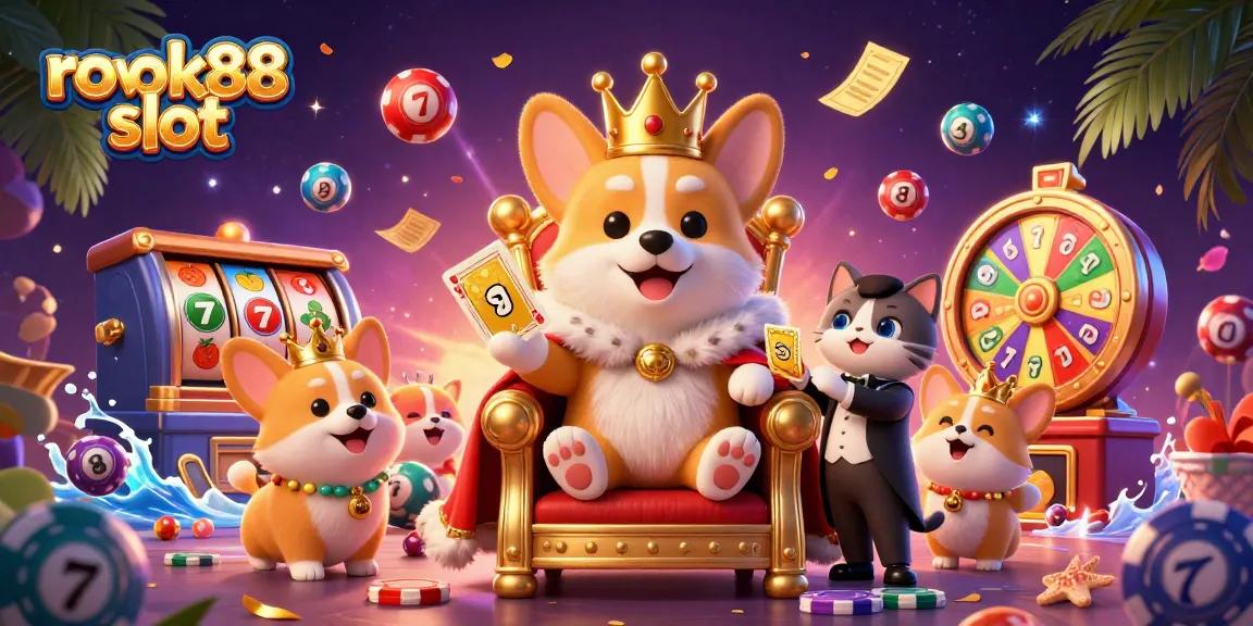 Experience the excitement of rokok88 slot with vibrant gaming elements in a 3D illustration.