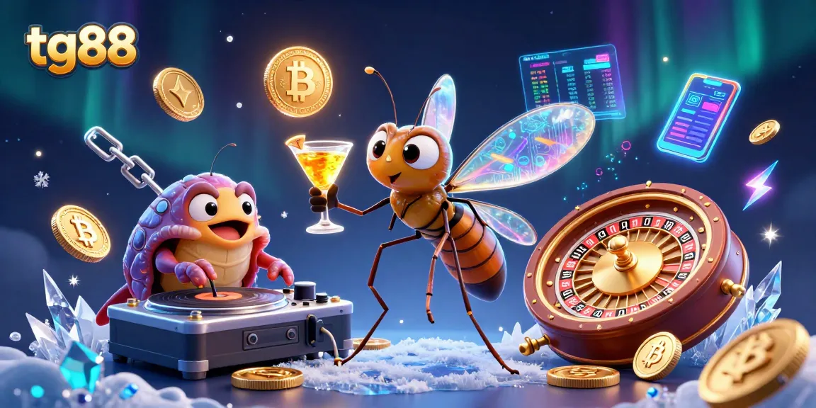 Engage with tg88’s vibrant casino artwork showcasing a lively mascot and innovative gaming elements.