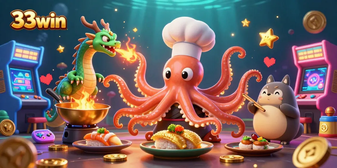 Experience thrilling gameplay at 33win with a dynamic casino scene featuring vibrant characters and exciting game elements.