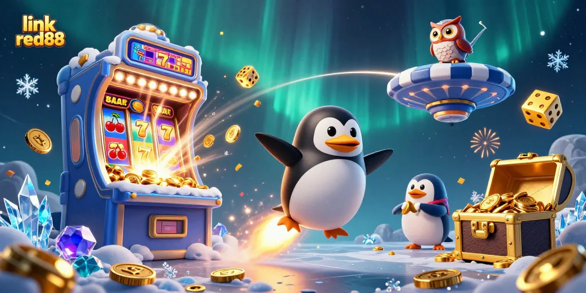 Experience winning with link red88 at this vibrant casino-themed 3D illustration packed with excitement.